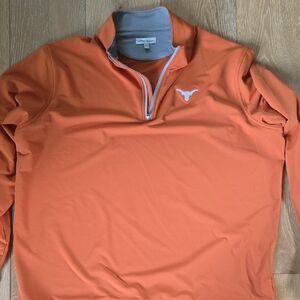 Peter Millar Orange Zip Up Sweater